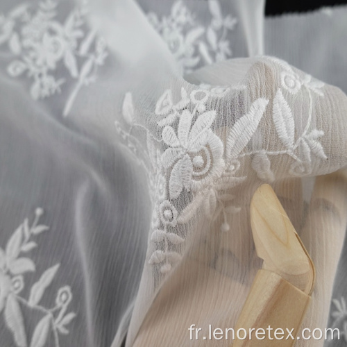 Modèle de fleurs de coton 100% polyester blanc TULLE TULLE